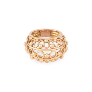 Bague boule or rose de la maison Boucheron