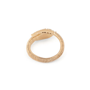 Bague serpent  en diamant taille ancienne en or jaune