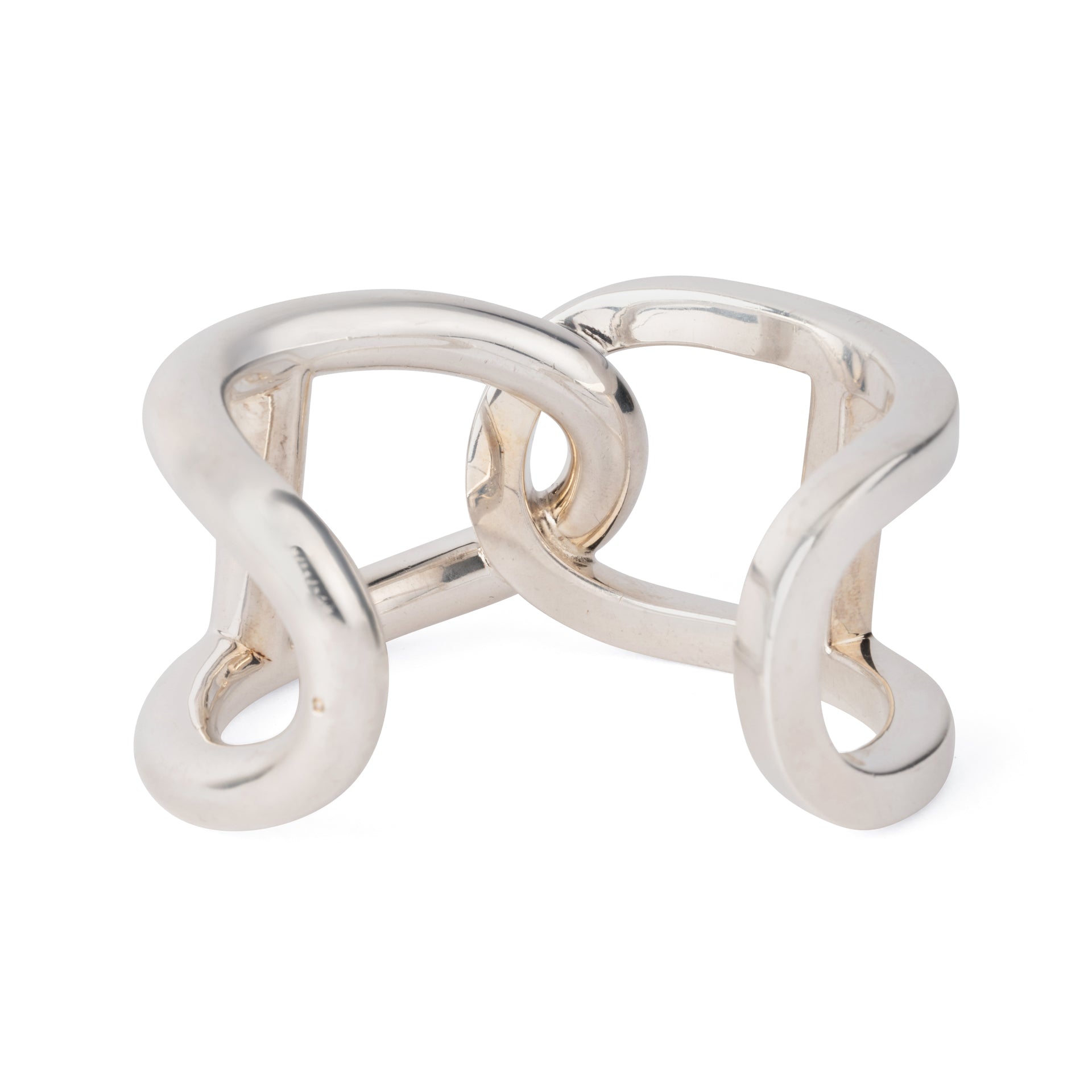 Bracelet jonc  en argent de la maison Hermès