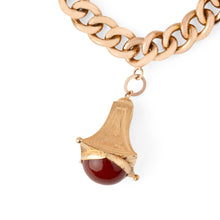Charger l&#39;image dans la galerie, Bracelet or rose 18k,maillon gourmette orné de 4 breloques
