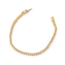 Charger l&#39;image dans la galerie, Bracelet riviere en diamant, sur or jaune en serti semi-clos
