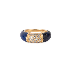 Bague Van Cleef & Arpels, collection Philippine en or jaune et lapis-lazuli et diamants
