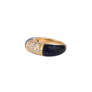 Bague Van Cleef & Arpels, collection Philippine en or jaune et lapis-lazuli et diamants