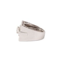 Charger l&#39;image dans la galerie, Bague rectangulaire en platine et or
