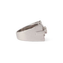 Charger l&#39;image dans la galerie, Bague rectangulaire en platine et or

