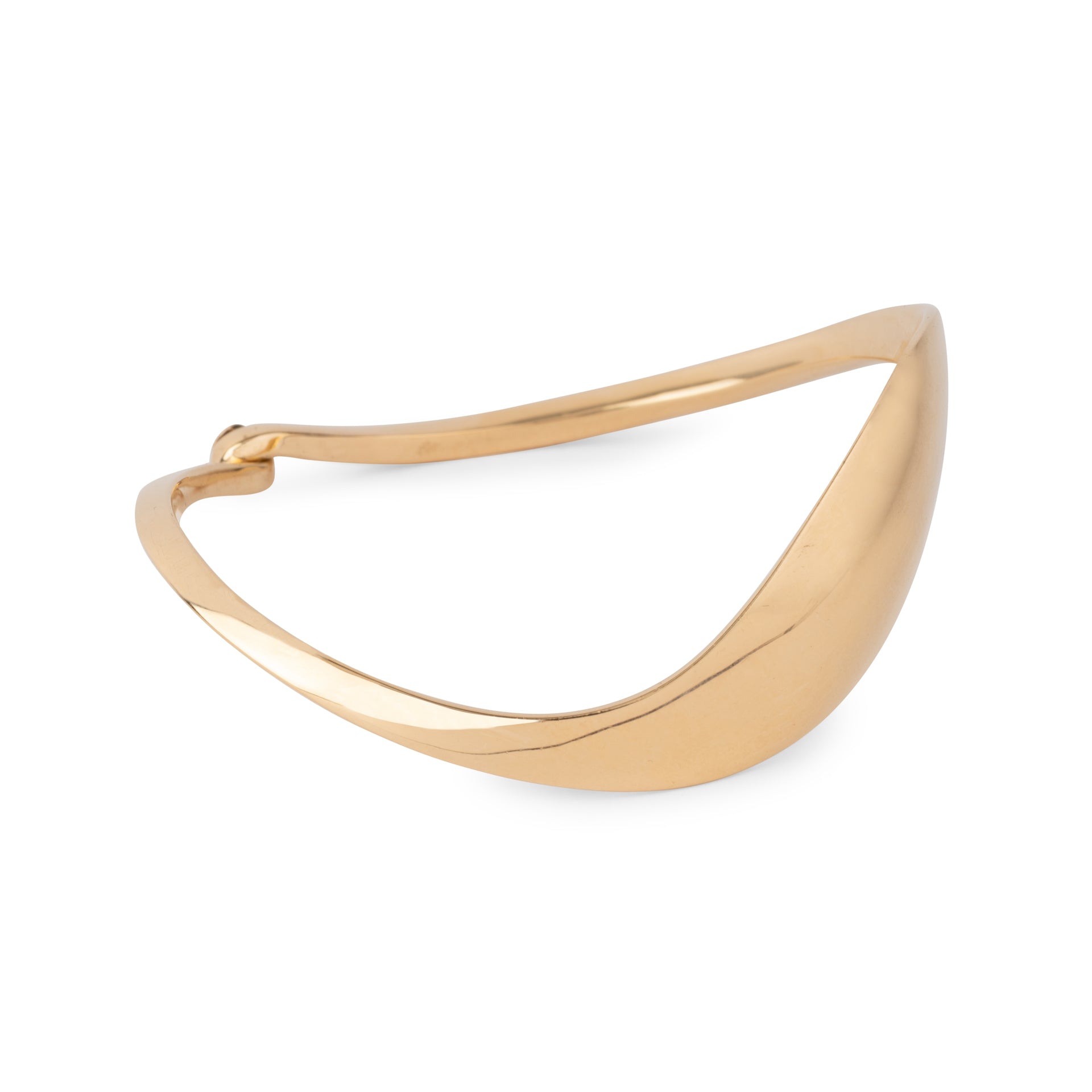 Bracelet jonc or jaune ondulé du Créateur Jacque Moniquet