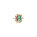 Bague en or jaune ornée d'une émeraude
