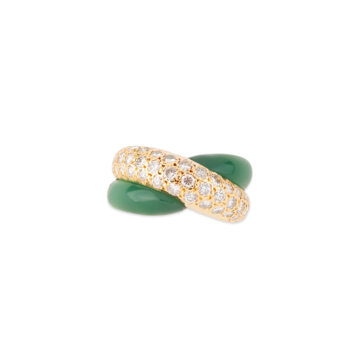 Bague Van Cleef & Arpels en diamants et chrysoprase
