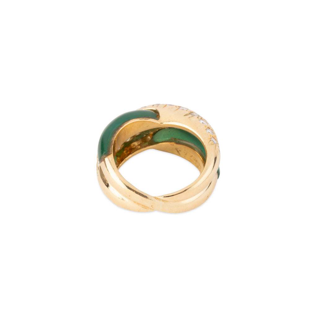 Bague Van Cleef & Arpels en diamants et chrysoprase