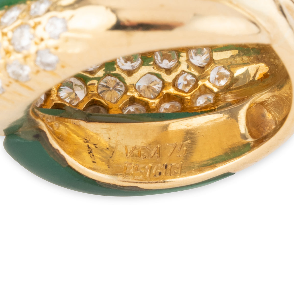 Bague Van Cleef & Arpels en diamants et chrysoprase