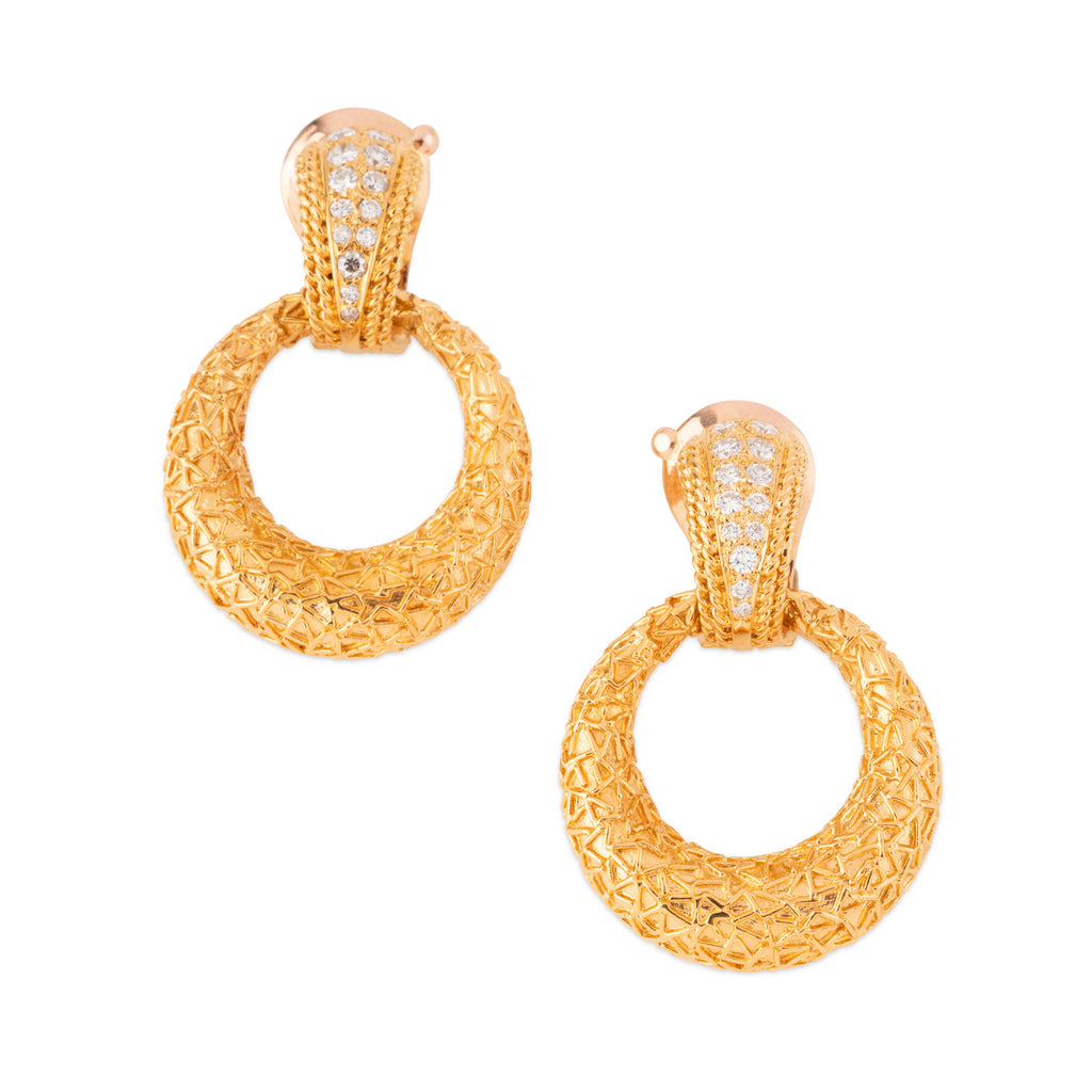 Boucles d'oreilles interchangeable Van Cleef & Arpels avec diamants