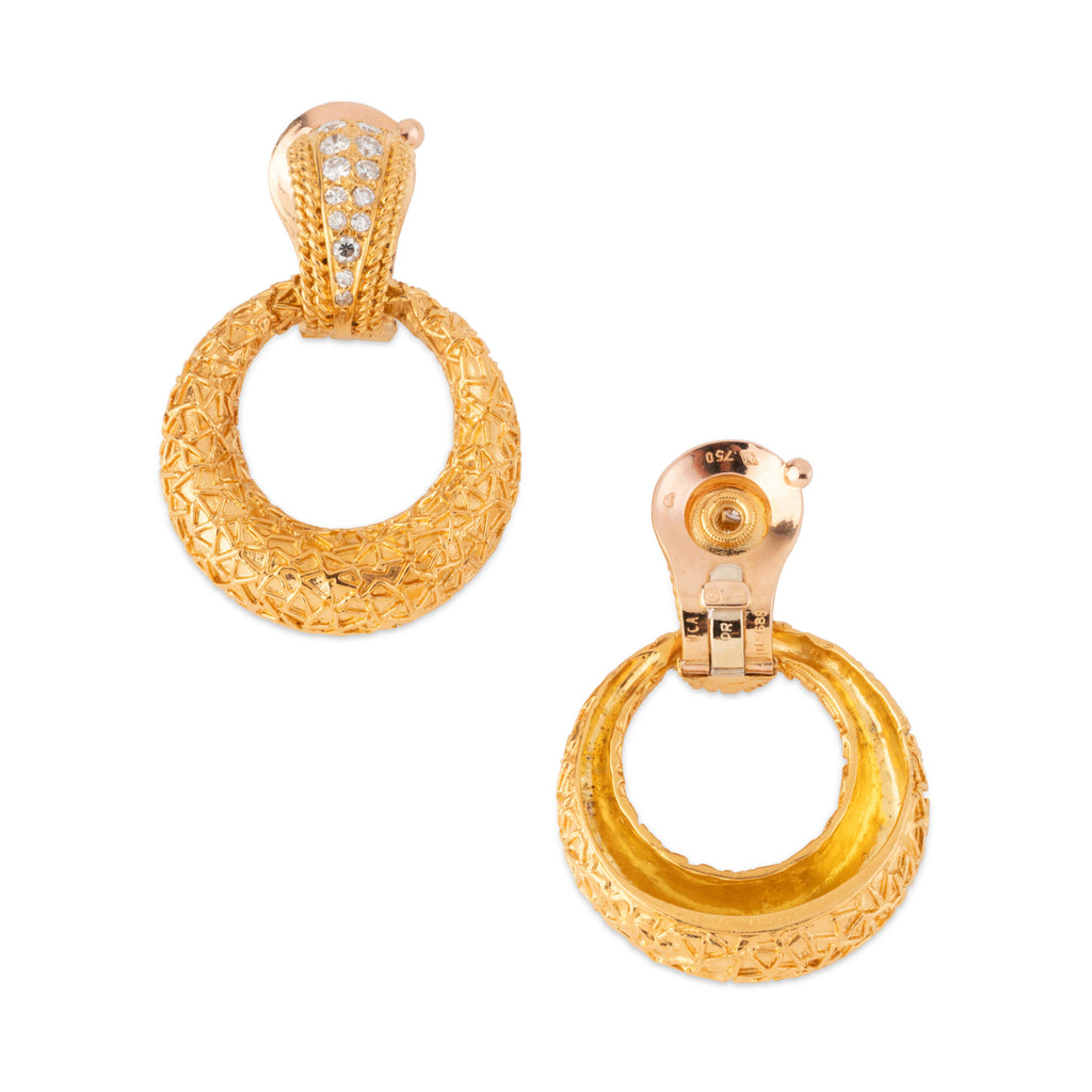 Boucles d'oreilles interchangeable Van Cleef & Arpels avec diamants