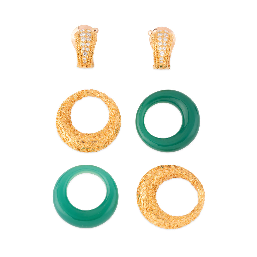 Boucles d'oreilles interchangeable Van Cleef & Arpels avec diamants