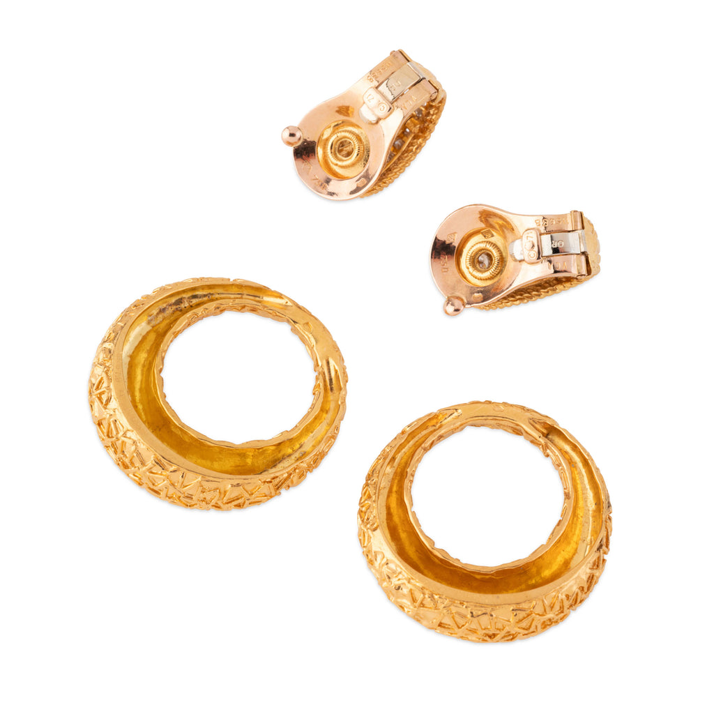 Boucles d'oreilles interchangeable Van Cleef & Arpels avec diamants