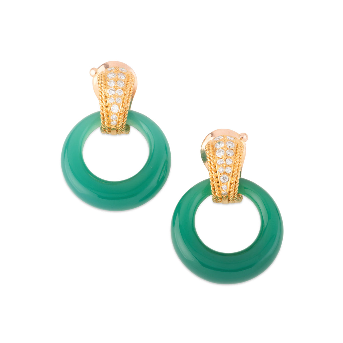 Boucles d'oreilles interchangeable Van Cleef & Arpels avec diamants
