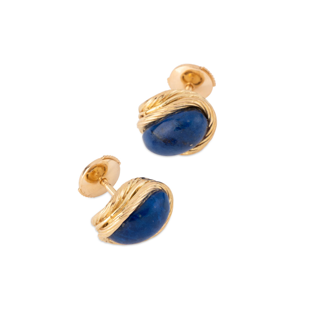 Boucles d'oreilles van Cleef & Arpels en or jaune et lapis lazuli
