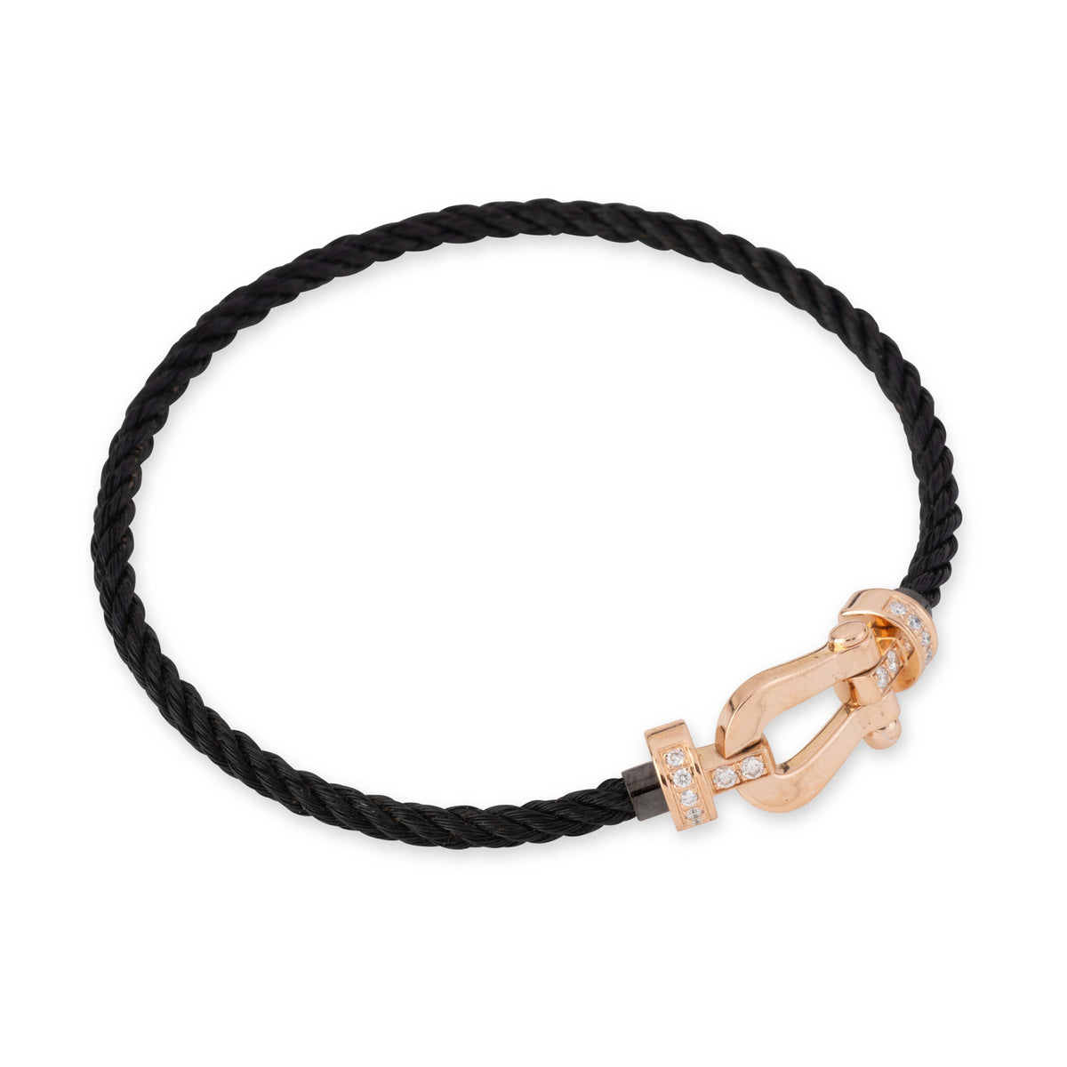 Bracelet rose et diamants force 10 de la maison Fred