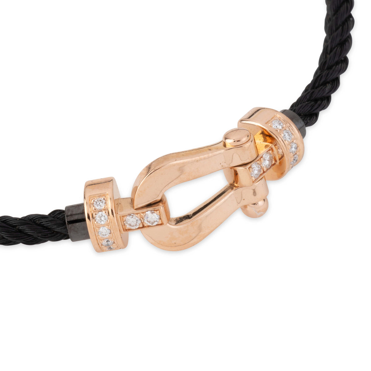 Bracelet rose et diamants force 10 de la maison Fred
