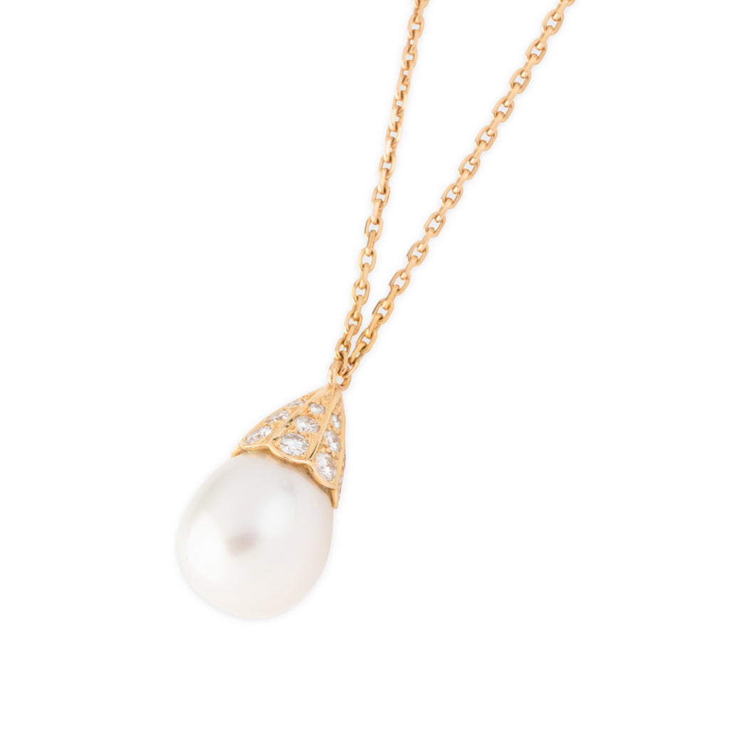 Collier Boucheron avec perle et diamants