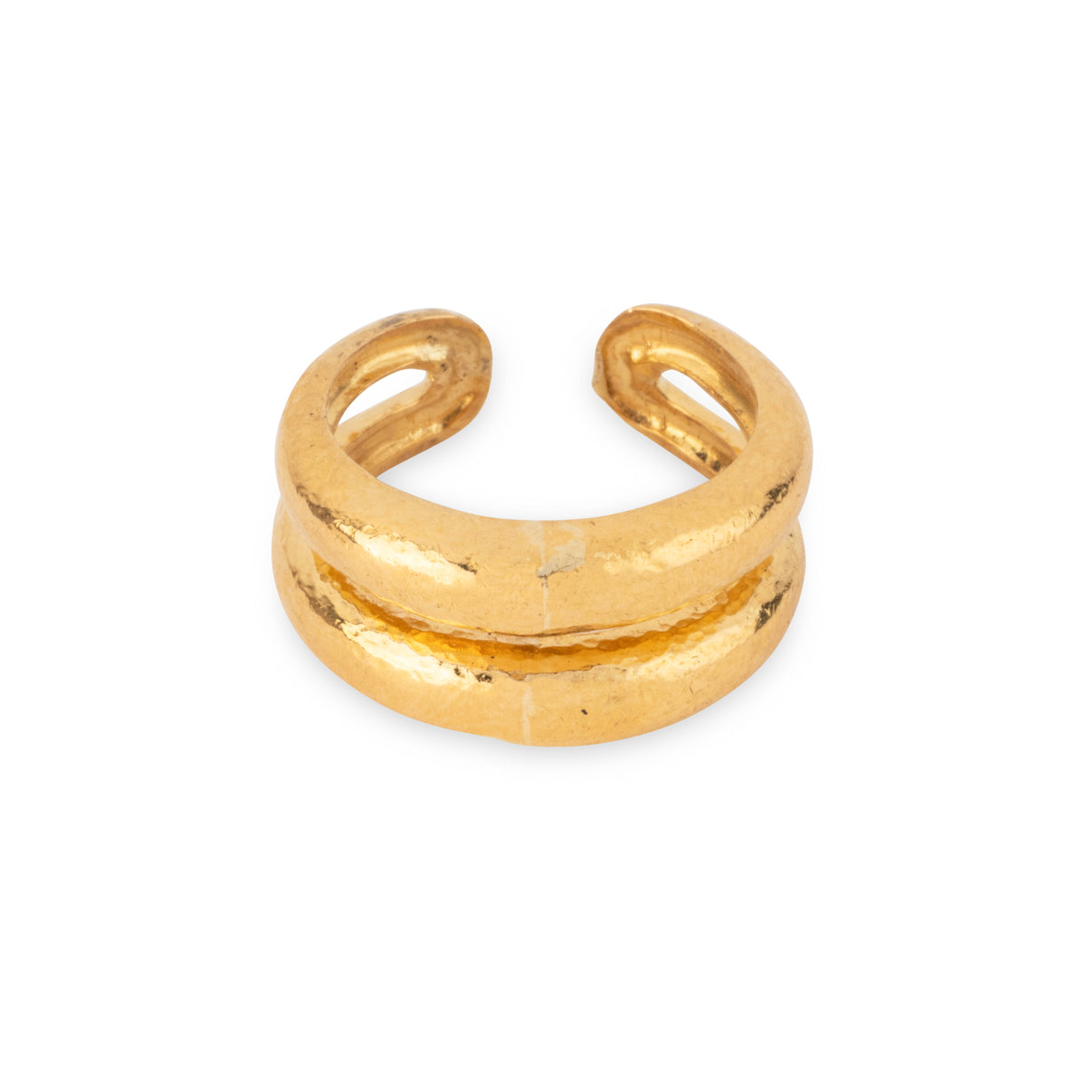 Bague en or martelé