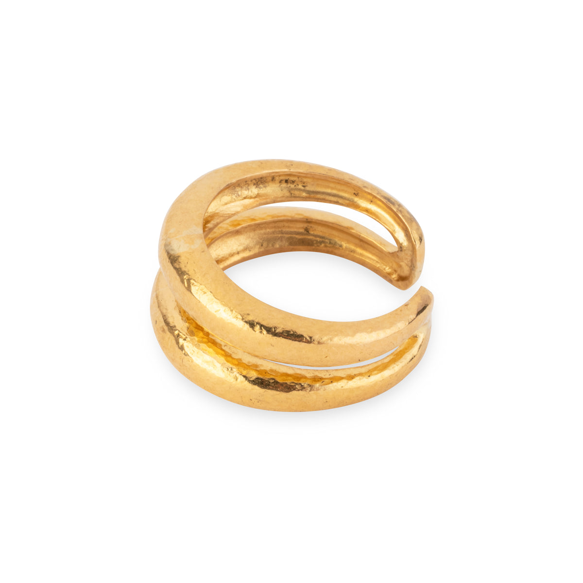Bague en or martelé