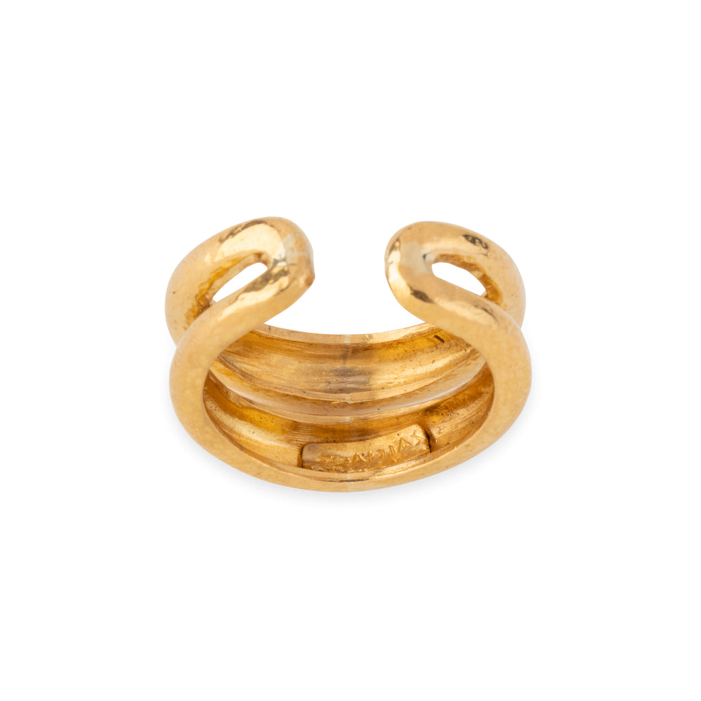 Bague en or martelé