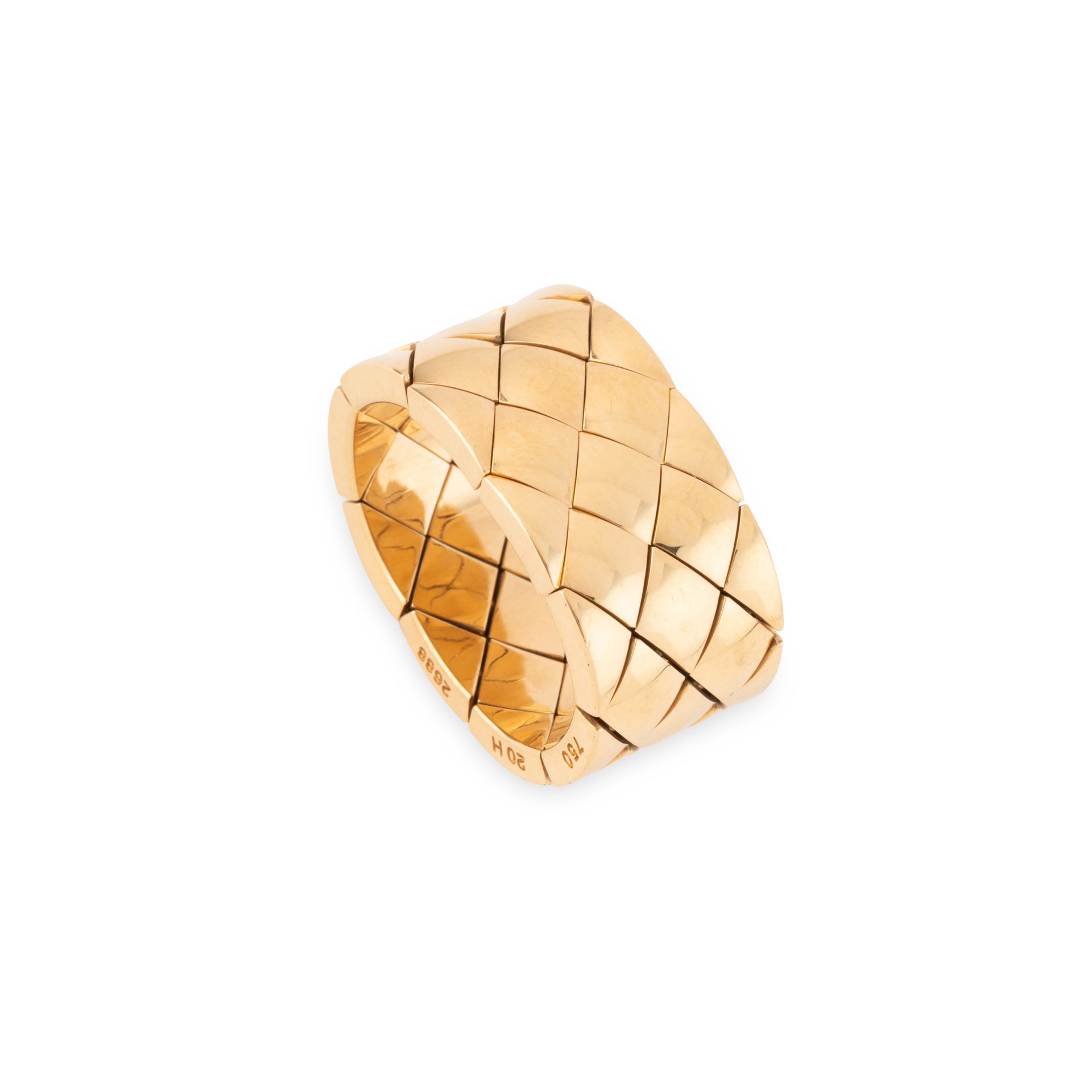 Bague Chanel "Matelassé" en or jaune