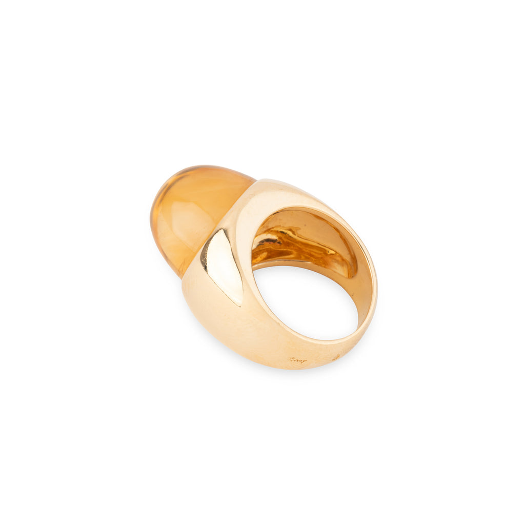 Bague Poiray avec citrine et nacre émaillée