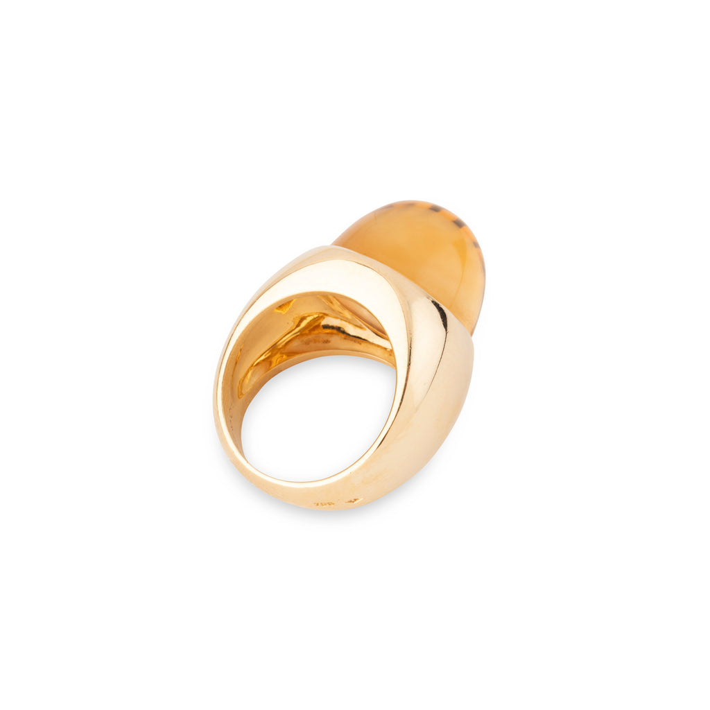 Bague Poiray avec citrine et nacre émaillée