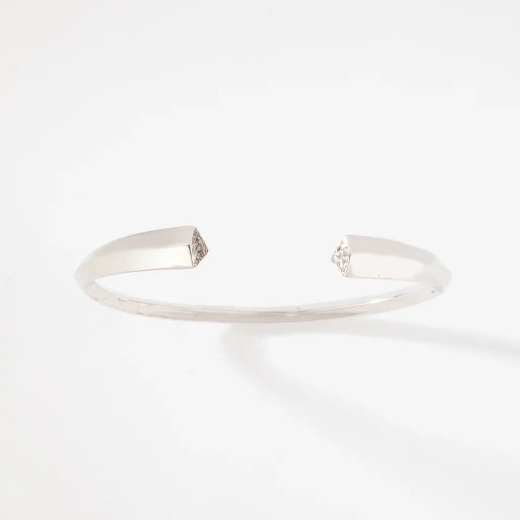 Bracelet jonc serti de petits diamants
