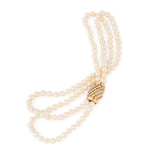 Charger l'image dans la galerie, Double collier en perles de culture Akoya orné d'un fermoir or et diamant

