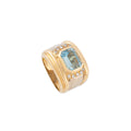 Bague Fred en or blanc et jaune, aigue-marine et diamants