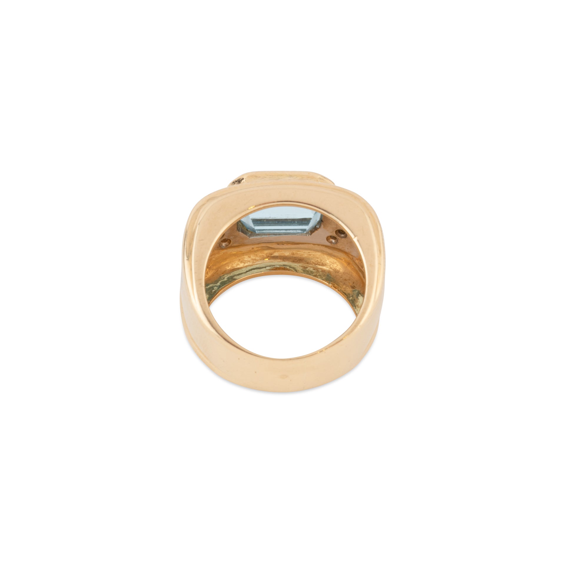 Bague Fred en or blanc et jaune, aigue-marine et diamants