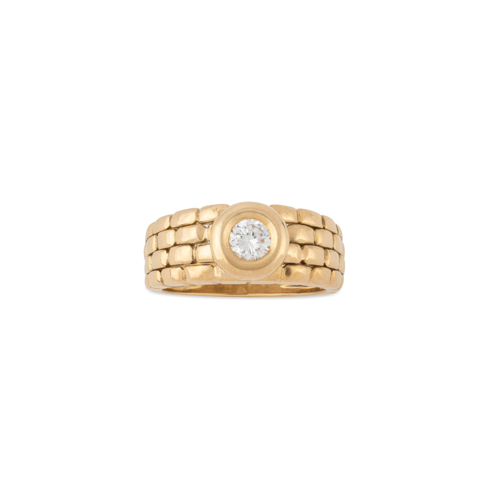 Bague solitaire Fred en or avec diamant