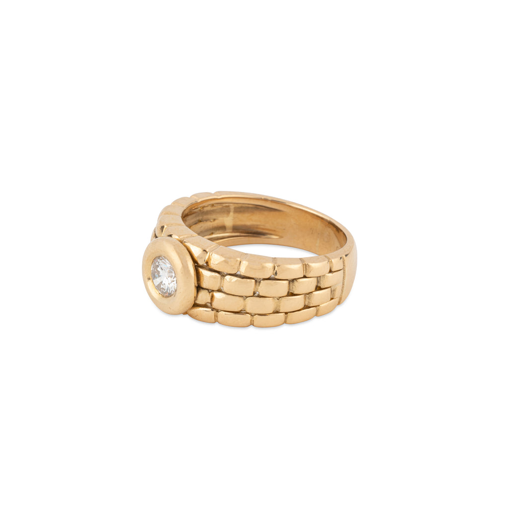Bague solitaire Fred en or avec diamant