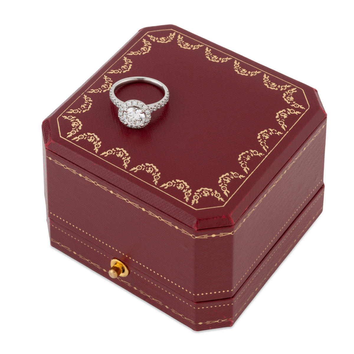 Bague solitaire "Destinée" de la maison Cartier en platine