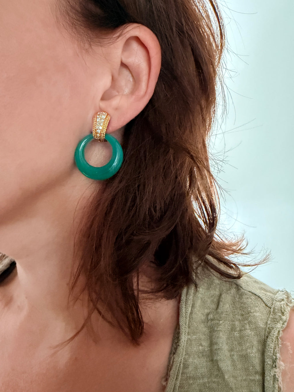 Boucles d'oreilles interchangeable Van Cleef & Arpels avec diamants