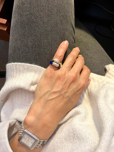 Bague Van Cleef & Arpels, collection Philippine en or jaune et lapis-lazuli et diamants