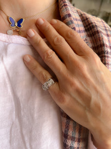 Bague platine Art déco et diamant