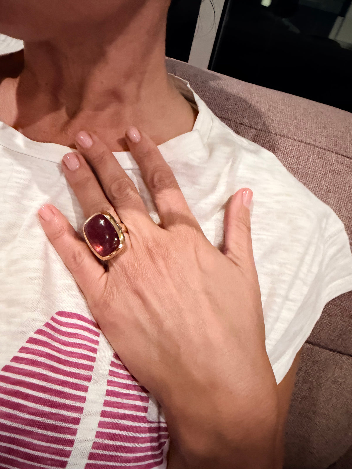 Bague Pomellato "Cardinal" avec rubellite