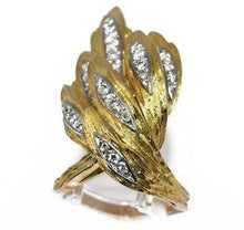 Charger l&#39;image dans la galerie, Bague forme feuille années 1970 - adalgyseboutique
