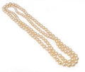 Trés long sautoir en Perles blanches Akoya. - adalgyseboutique
