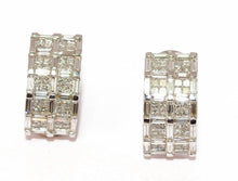Charger l&#39;image dans la galerie, Demi créole en diamant or gris - adalgyseboutique
