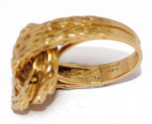 Bague or jaune signé Hermès collection Vendôme - adalgyseboutique