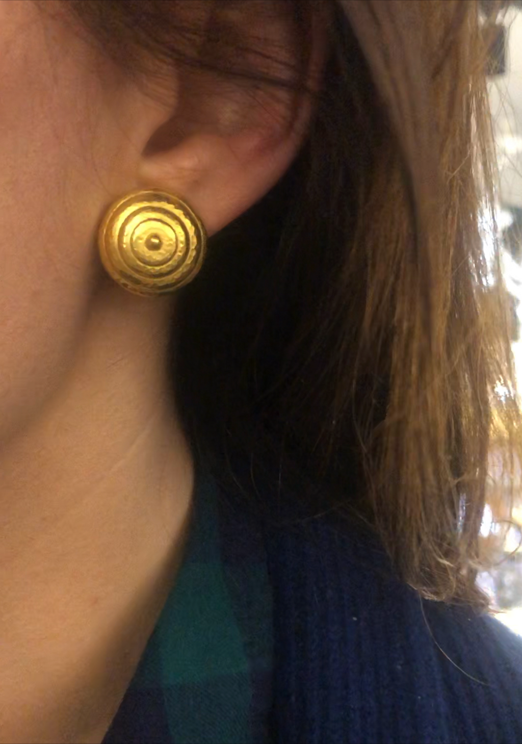 Paire de clips d'oreilles Lalaounis or jaune