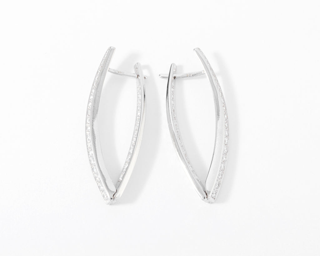 Boucles d'oreilles géométrique en diamant