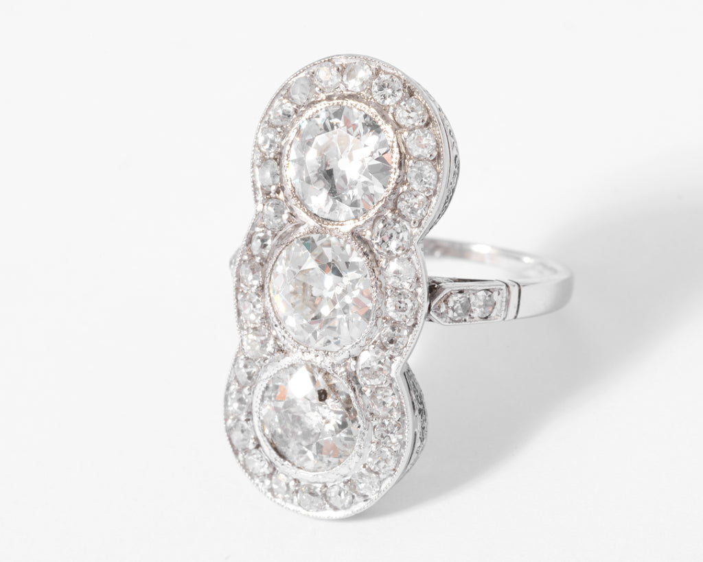Bague vous et moi en platine et diamant