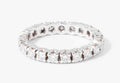 Alliance américaine en or gris et diamant