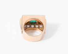 Charger l&#39;image dans la galerie, Bague Tank Tourmaline verte
