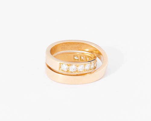 Bague Cartier modèle Nouvelle Vague or jaune et diamants